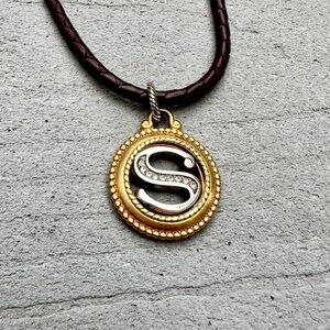 Brighton Gold and Silver Monogram Necklace